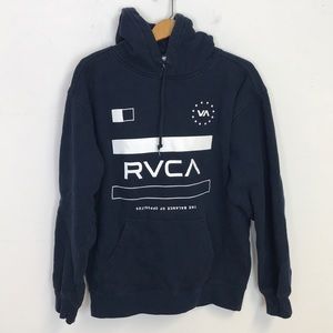 RVCA Men's Navy Graphic Hooded Sweatshirt size M